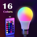 Lâmpada LED RGB 16 Cores com Comando