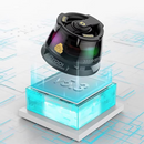Mini Coluna Bluetooth Magnética com Luzes RGB