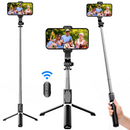 Pau de Selfie Extensível com Suporte Estável