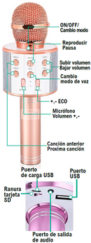 Microfone Karaoke 4 em 1